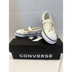 CONVERSE Chuck Taylor All Star Dainty Mary Jane Toddler Size 8 Cream Floral
